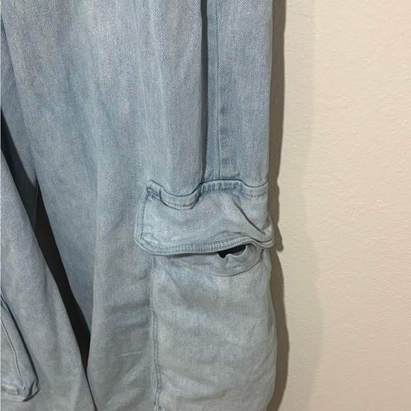 SO Wide Leg Cargo Jeans | Size 15 | Y2K Baggy Utility Denim - Picture 3 of 6
